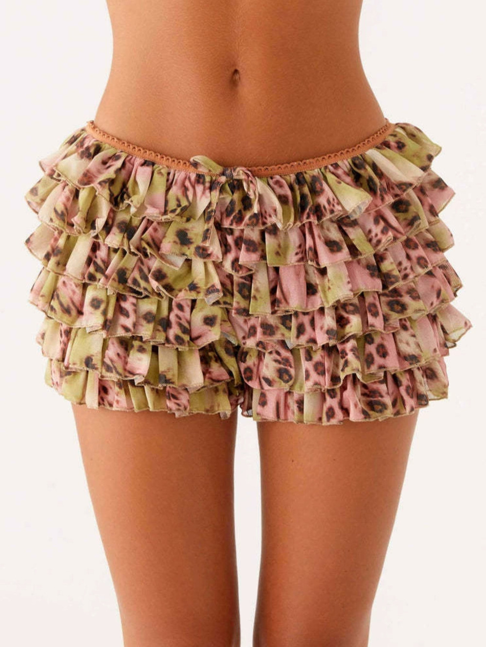 Zara Lace Layered Cake Mini Skirt with Pants